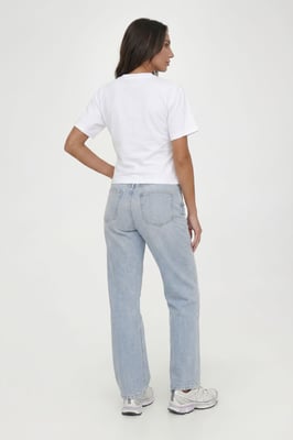 Petite V-Neck Cinched Waist T-Shirt