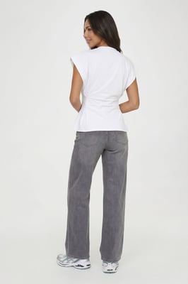 Petite Pleat Waist Peplum T-Shirt
