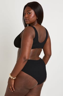 Plus Crinkle Knot Top & High Waist Bikini