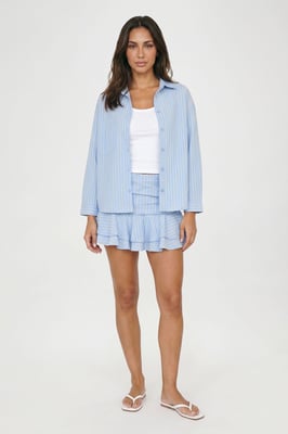 Petite Loose Fitting Stripe Shirt