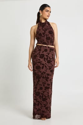 Floral Devoure Maxi Skirt