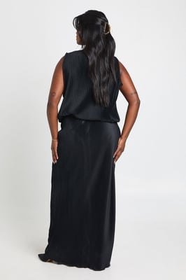 Plus Bubble Hem Top And Maxi Skirt Co Ord