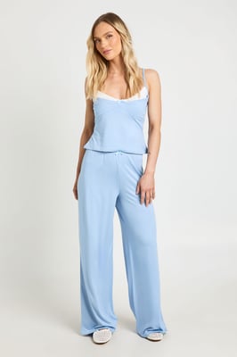 Petite Contrast Cami & Trouser Set