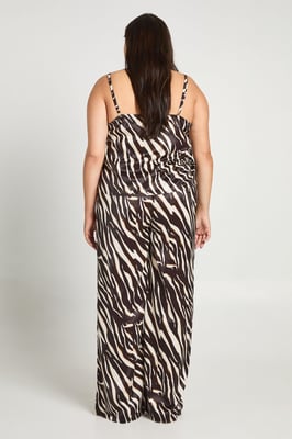 Plus Zebra Print Cami And Trouser Pyjama Set