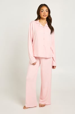 Soft Jersey Long Sleeve Top & Trousers Pyjama Set