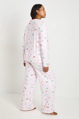 Maternity Sweet Print Long Sleeve Shirt & Trouser Pyjama Set