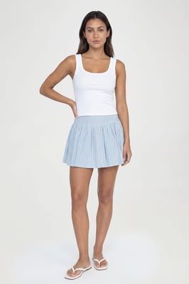 Tall Stripe Flippy Mini Skirt