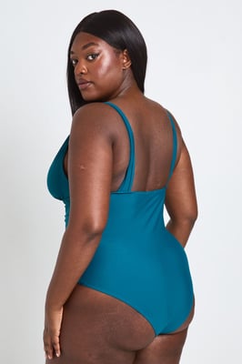 Plus Tummy Control Plunge Swimsuit