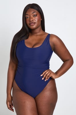 Plus Tummy Control Plunge Swimsuit
