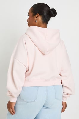 Plus Balloon Sleeve Zip Up Hoodie
