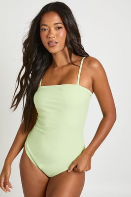 Tummy Control Square Neck Swimsuit