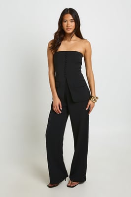 Tailored Bandeau Wide Leg Jumpsuit
