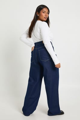 Plus High Waist Wide Leg Jean