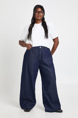 Plus High Waist Wide Leg Jean