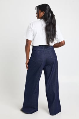 Plus High Waist Wide Leg Jean