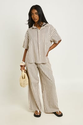 Stripe Wide Leg Trouser