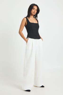 Petite Tailored Wide Leg Trouser