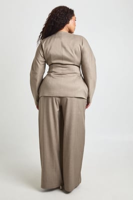 Plus Tailored Wide Leg Trouser