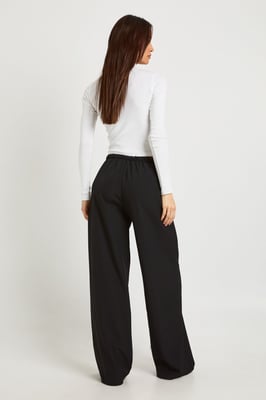 Tall Woven Elasticated Waist Drawstring Wide Leg Trouser