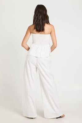 Linen Look Bandeau & Wide Leg Trouser Co-ord