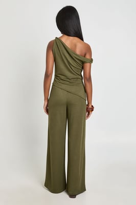 Crepe Off The Shoulder Wide Leg Co ord