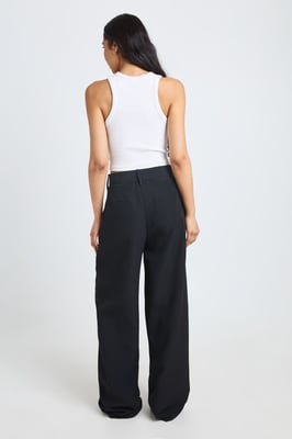 Tall Self Fabric Belted Wide Leg Trouser