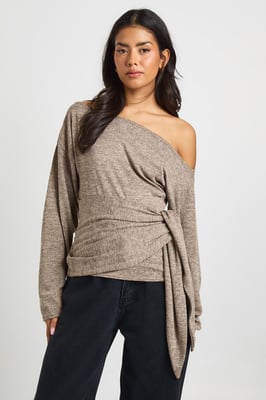 Off The Shoulder Wrap Detail Top