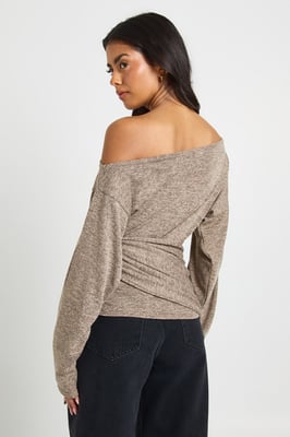 Off The Shoulder Wrap Detail Top