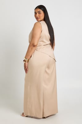 Plus Woven Asymmteric Top