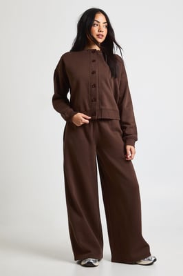 High Neck Fleece Cardigan