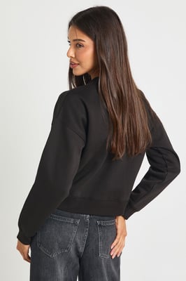 High Neck Fleece Cardigan
