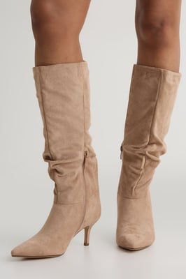 Slouchy Mid Height Knee High Boots