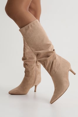 Slouchy Mid Height Knee High Boots