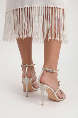 Embellished Triple Starfish Trim Strappy Heels