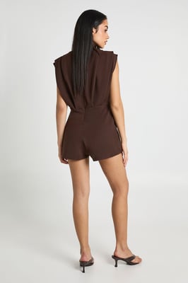 Tailored Pleat Detail Playsuit