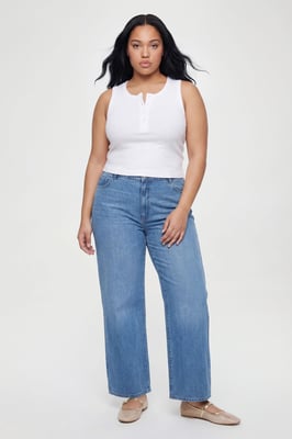 Plus Basics High Waist Boyfriend Jean