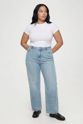 Plus Basics High Waist Boyfriend Jean