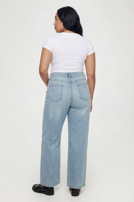 Plus Basics High Waist Boyfriend Jean