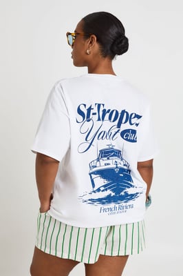 Plus St Tropez Printed T Shirt