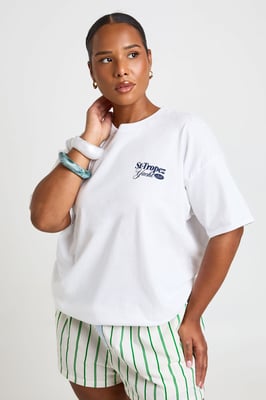Plus St Tropez Printed T Shirt