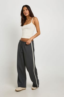 Strappy Cami Vest Top And Striped Jogger Tracksuit