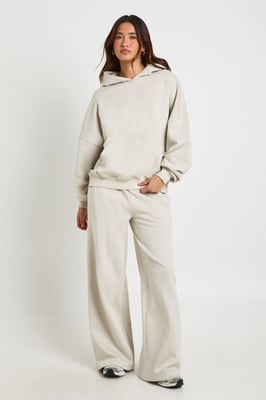 Boxy Hoodie And Straight Leg Jogger Tracksuit