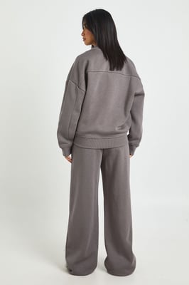 Petite Bomber Jacket Wide Leg Jogger Tracksuit