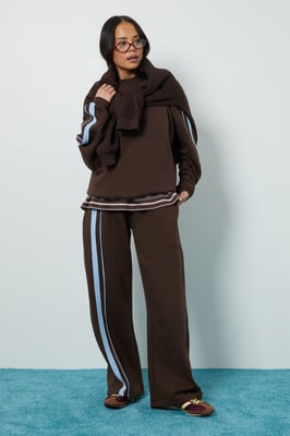 Stripe Detail Straight Leg Jogger