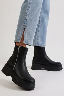 Chunky Zip Detail Chelsea Boots