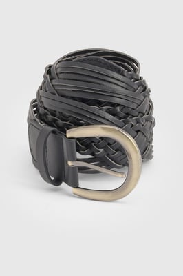 Black Braided Detail Belt
