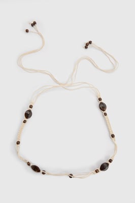Beaded Rope Detail Belt