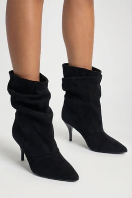 Slouchy Ruched Ankle Boots
