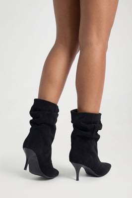 Slouchy Ruched Ankle Boots