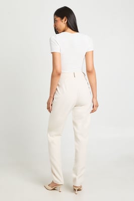 Tall High Waist Tapered Tailored Suit Trousers